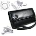 (4 In 1 Ipod Touch 2 Combo) Wallet Carrying Case For Ipod Touch 2nd Generation Ipod Touch 2 Itouch + Car Charger + Travel Charger + Usb Data Cable For Ipod Touch2, Black