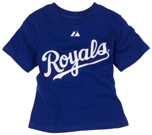 MLB Infant/Toddler Girls' Kansas City Royals Alex Gordon Pullover Tee with Name & Number (Royal, 3T)