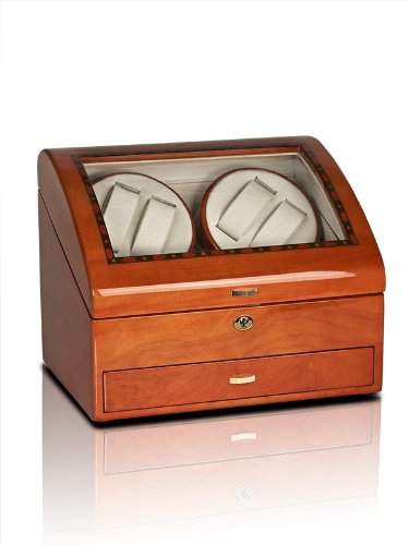 Rothenschild Accessories RS-754-4 B Watch Winder For 4 Watches Cherry