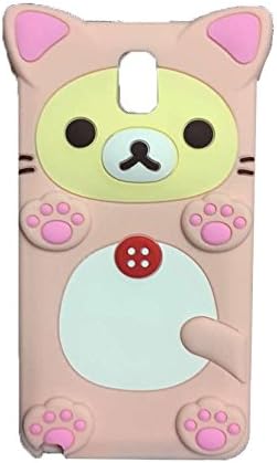Jicheng Electronic Samsung Galaxy Note 4 Teddy Bear Case,3D Cartoon Cute Teddy Bear Silicone Case for Samsung Galaxy Note 4 N9000 Pink