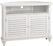 Savannah Louvered door Corner Tv / dvd Cabinet, CORNER, WHITE