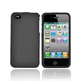 For Verizon Apple iPhone 4 Rubberized Hard Case Cover BLACK