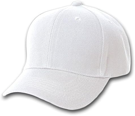 Armourate Plain Baseball Cap Blank Hat Solid Color Velcro Adjustable