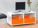 TV-Tisch Mixi Sideboard Lowboard weiß orange Schrank