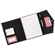 ELDON OFFICE PRODUCTS Journal, Spiral Notebook, Faux Leather, Snap Close, File Pocket, Resilient Pink