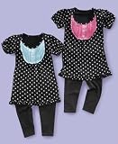 Ferocious Chik Little Girl Polka Dot Tunic With Leggings Set