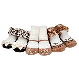 3 Pair Of Brown Baby Girl Party Socks 0 6