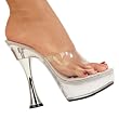 6 Inch Womens Sexy Shoes High Heel Evening Shoes Cone Heel Platform Clear