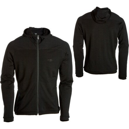 Icebreaker Men’s Eclipse Zip Thru Hoodie, Black, Large