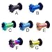 Titanium anodized gear tunnel, 6 ga, black - A title=