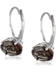 Sterling Silver 9x7 Oval Fixed Lever Back Earrings (3.50 cttw)