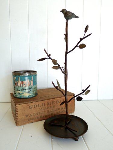Dani - Bird Jewelry Stand Tree Branch Necklace Bracelet Earring Ring Organizer with Round Tray