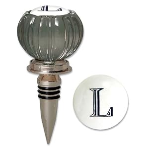 Door Knob Monogram Wine Stopper L by