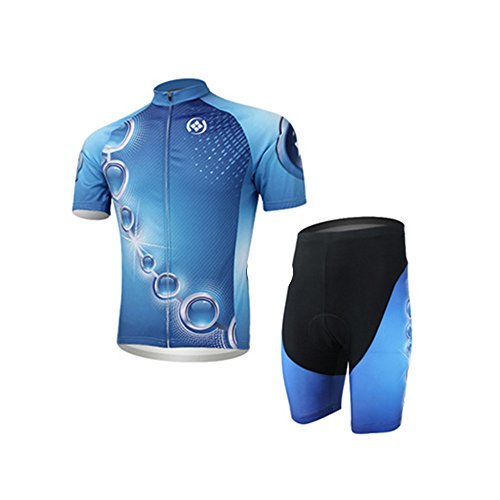 Weelly Men Cycling Bike Bicycle Jersey + Pants Set Short-sleeved