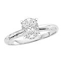 0.33 ct. H - I1 EGL Certified Oval Cut Diamond Solitaire Engagement Ring (White or Yellow Gold)