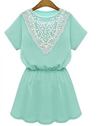 V-neck Summer 2014 Lace Short Sleeves  Dress