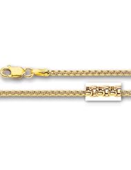 14K Yellow Gold Round Box Chain (Width 1.4mm)