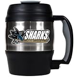 NHL San Jose Sharks 52-Ounce Stainless Steel Macho Travel Mug with Bottle Opener