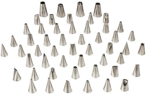 CITY 52 Pcs Stainless Steel Icing Nozzle Decorating Pastry Tube & Tips