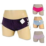 Ladies Pinstripe Boy Leg Underwear Panties By Sweet Intimates