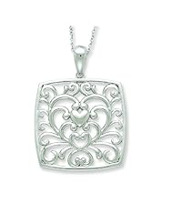 Sterling Silver Antiqued I Care About What You Are Going Through 18in Necklace.