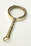 REAL SIMPLE...A HANDTOOLED HANDCRAFTED MINIATURE BRASS MAGNIFY GLASS!!