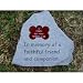 Pet Memorial Stone with Engraved Bone Tag-Deluxe