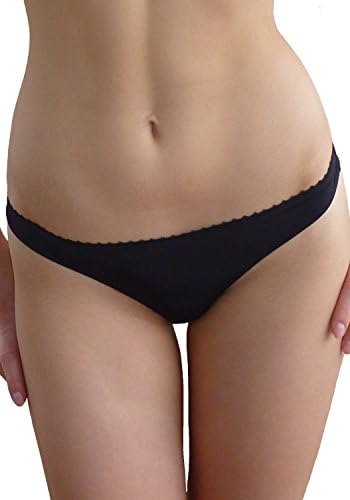 Jolidon Rosa Microfiber Brazilian Thong (M, Black)
