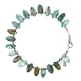Handmade Kyanite Bracelet With Silver Beads