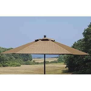 Living Home Outdoors Umbria 9' Tilt Umbrella (Antique) by 