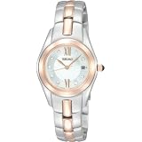 Ladies, Seiko, Round MOP Dial, Two-Tone Stainless Steel, Bracelet, Watch # SXDB56