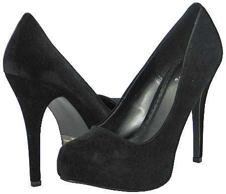 Qupid System-04 Black Velvet Women Pump