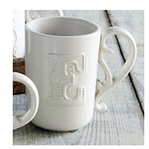 Mud Pie Swish Initial Mugs (Letter E)