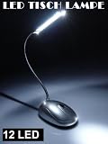 12 LED Tischlampe Leselampe Reiselampe