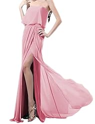Strapless Cocktail Chiffon Evening Dress/Homecoming Dress/Bridesmaid Dress/Party Dress 