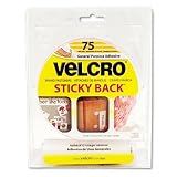 VELCRO USA, INC. / VEK90090 / S Hook & Loop 5/8 Dot Rolls in Plastic Dispenser, White, 75 Sets/pack / Sold as 1 PK