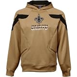 New Orleans Saints Reebok Gold Sideline Momentum Hooded Sweatshirt