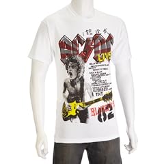 T-Shirt Homme Blanc AC/DC  "Bad Boy Boogie" (Taille L)