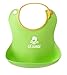 Lil' Jumbl Baby Bib with Rounded Catch Guard - Perfect Mommy's Mealtime Helper - Green
