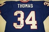 Thurman Thomas Autographed/Hand Signed Buffalo Bills Blue Jersey