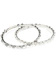 House of Harlow 1960 Silver-Plated Spike Stack Bangle Bracelet Set