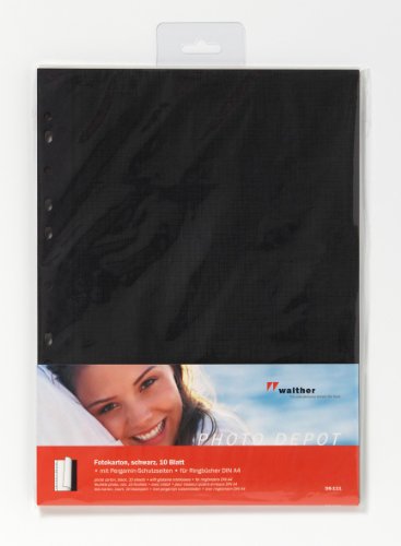 Walther DS-111 Fotokarton, 10 Blatt, schwarz