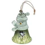 Pack of 3 NHL Pittsburgh Penguins Snowman Bell Christmas Ornaments 2.5"