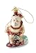 Surfing Santa Glass Ornament