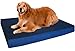 Dogbed4less Large Orthopedic Memory Foam Dog Bed for Medium to Large Dogs with Durable Waterproof Internal Case, Removable Washable Denim Cover + Bonus Pet Bed Cover, 41X27X4 Fit 42X28 Dog Crate, Blue
