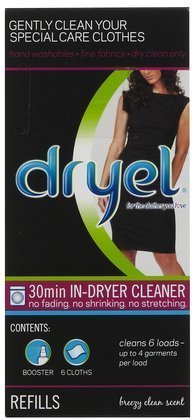 Dryel Home Dry Cleaning Kit Refills-Clean Breeze-6ct 