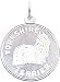 yorkshire_terrier9yorkshire terrier - 14K White Gold Yorkshire Terrier Disc Charm