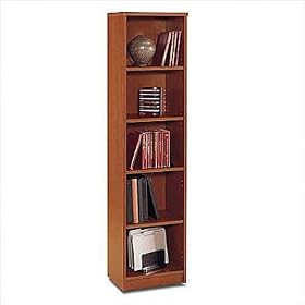 Warm Oak Five Shelf Narrow Bookcase Warm Oak