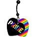 Rainbow Pride Heart Belly Ring