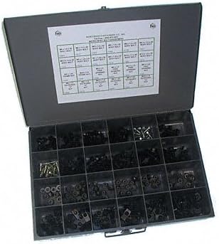 NEF Metric Body Bolt Assortment, 232 Pieces with 24 Hole Metal Storage Bin
